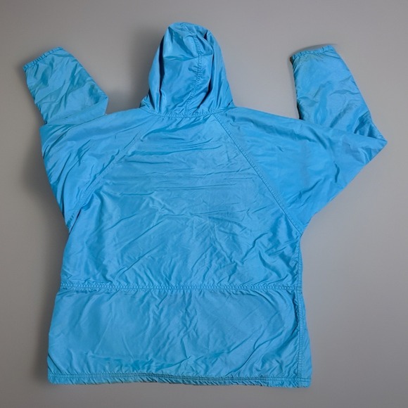 VTG LL Bean Anorak Mens L Teal 1/4 Zip Pullover Hooded Fleece Lined USA Made - Picture 2 of 10